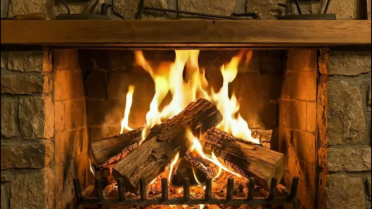❄️ Cozy Winter Fireplace ASMR • Warm Burning Fire for a Cold Night
