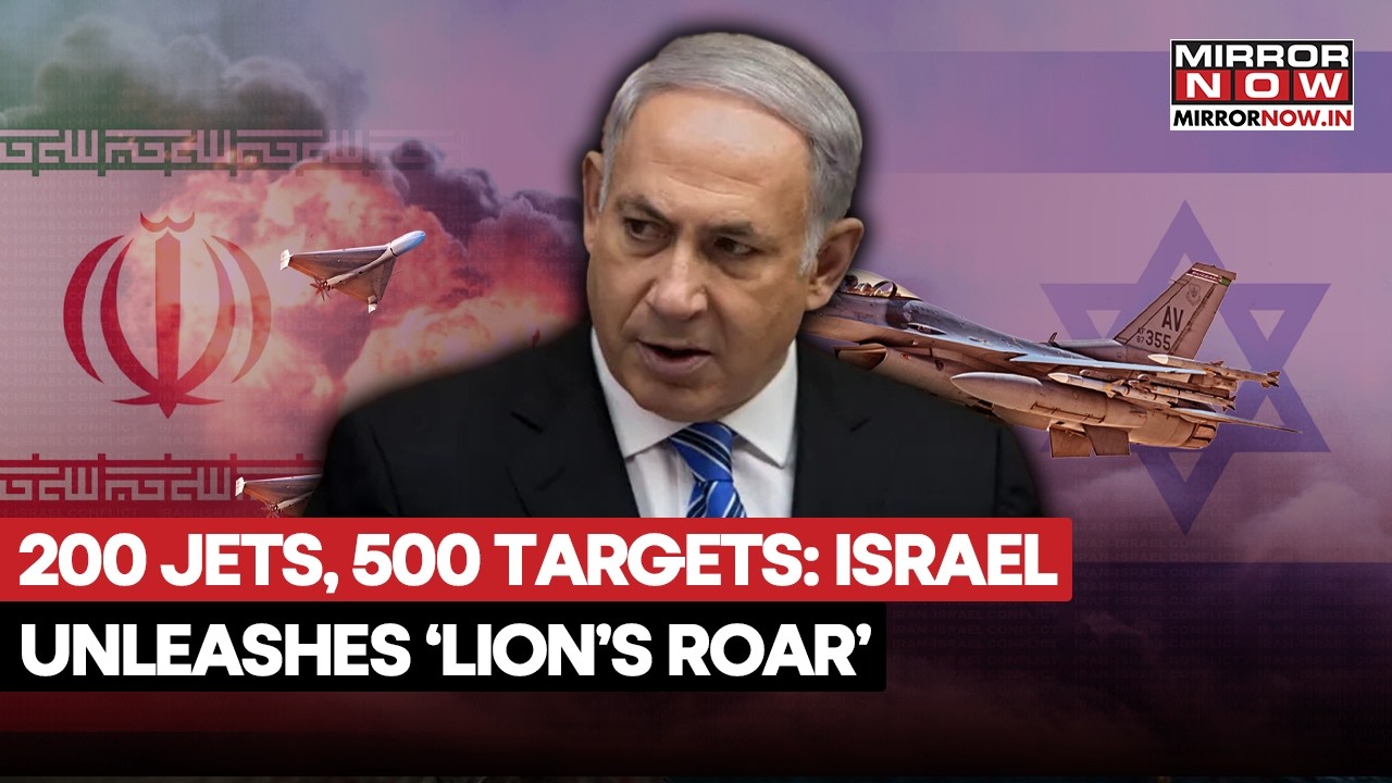 Israel-Iran War: 200 Jets, 500 Targets, IDF's Aerial Attack Unleashes 'Lion Roar'  | Watch