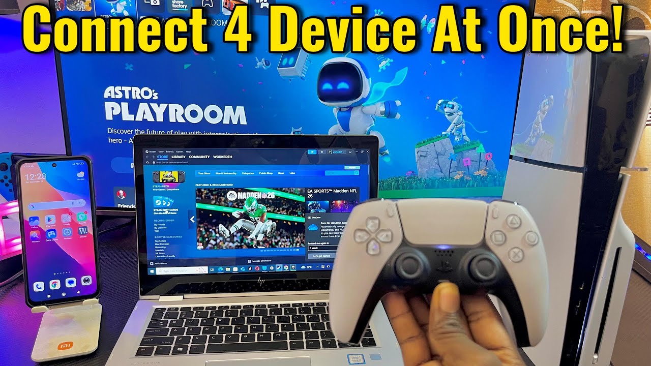 How to Connect PS5 Controller to Multiple Devices At Once! 