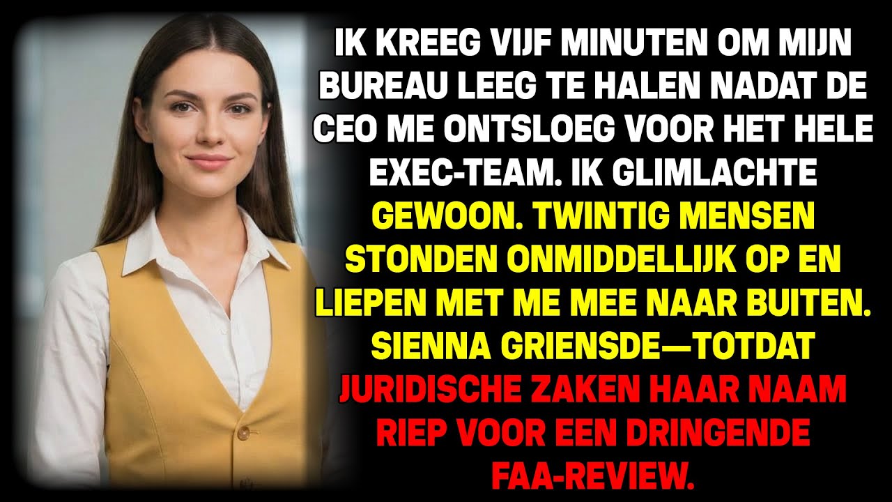 Een miljardair-CEO ontsloeg me in een luxe directiekamer — 20 werknemers liepen met me mee