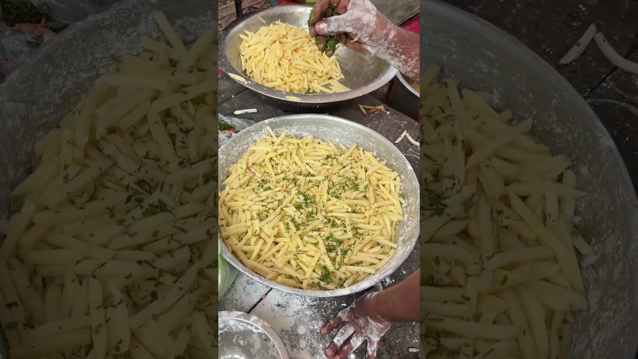 Lucknow Boy Making Bulk French Fries For Wedding | Indian Street Food