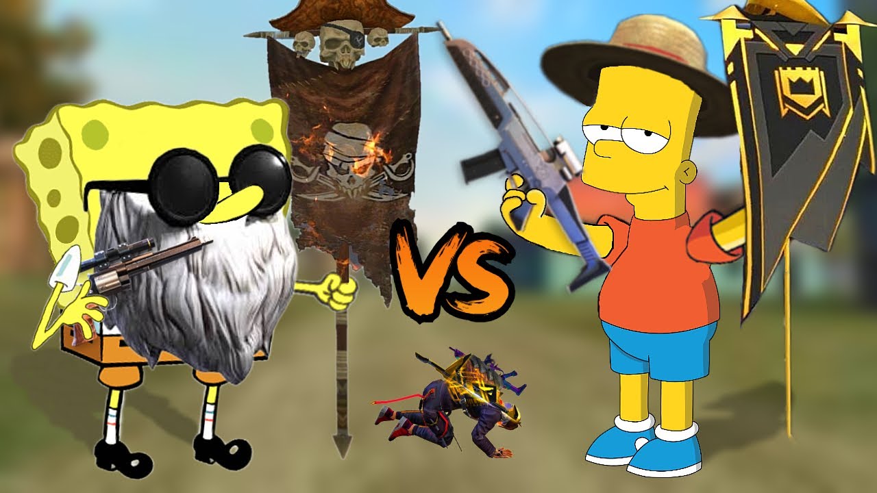 Bob esponja vs Bart PVP free fire// LocotronRD #freefire
