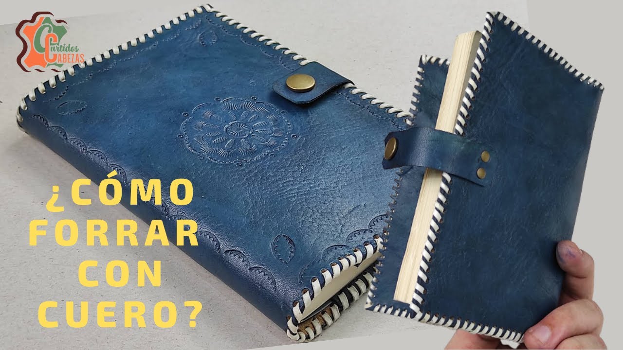 Cómo FORRAR CON CUERO,  un bloc, libro, libreta...