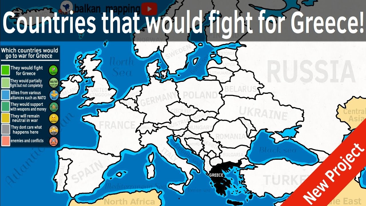 Countries that would fight for Greece