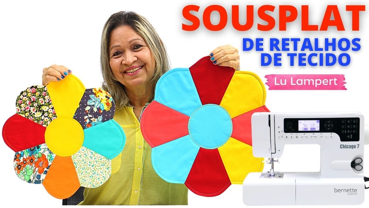 JOGO AMERICANO DE RETALHOS DE TECIDO (SOUSPLAT) - Lu Lampert