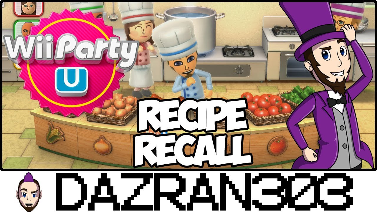 Wii PARTY U | Recipe Recall Minigame | Gameplay/Commentary Dazran303