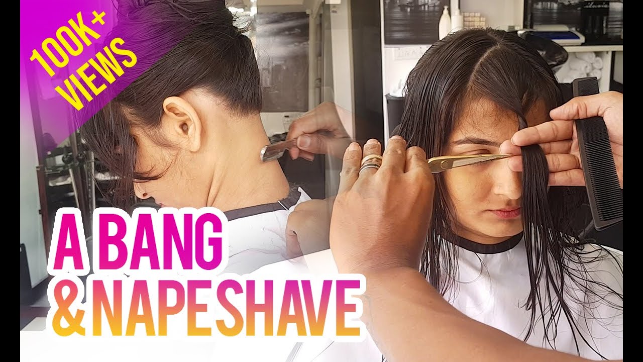 We cut her a bang and shaved her nape