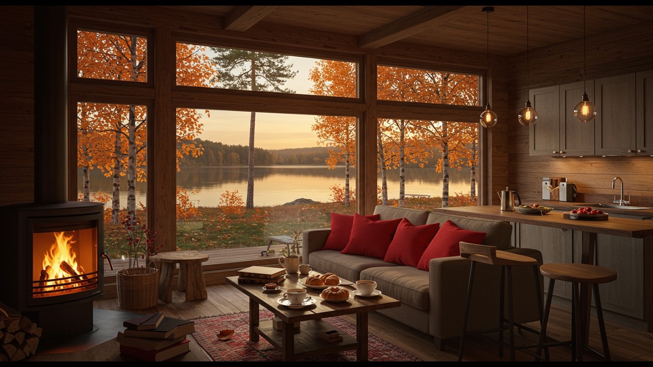 Warm Cabin Christmas Jazz 🎅 Snowfall, Firelight Glow & Peaceful Holiday Ambience for Sleep & Relax