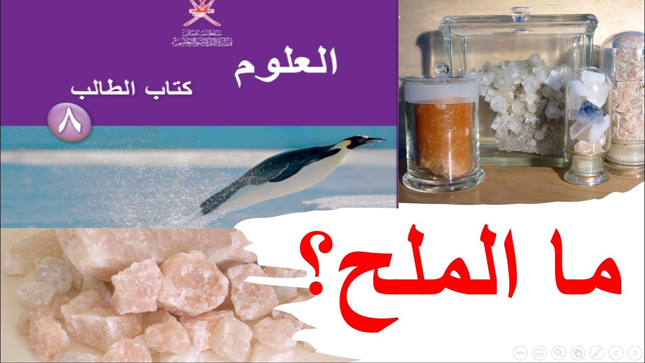 ما الملح؟ منهج كامبريدج الصف الثامن