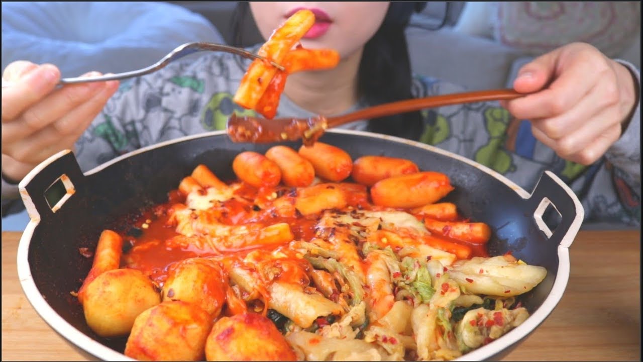 ASMR SPICY CHEESY RICE CAKES | TTEOKBOKKI | EATING SOUNDS | NO TALKING
