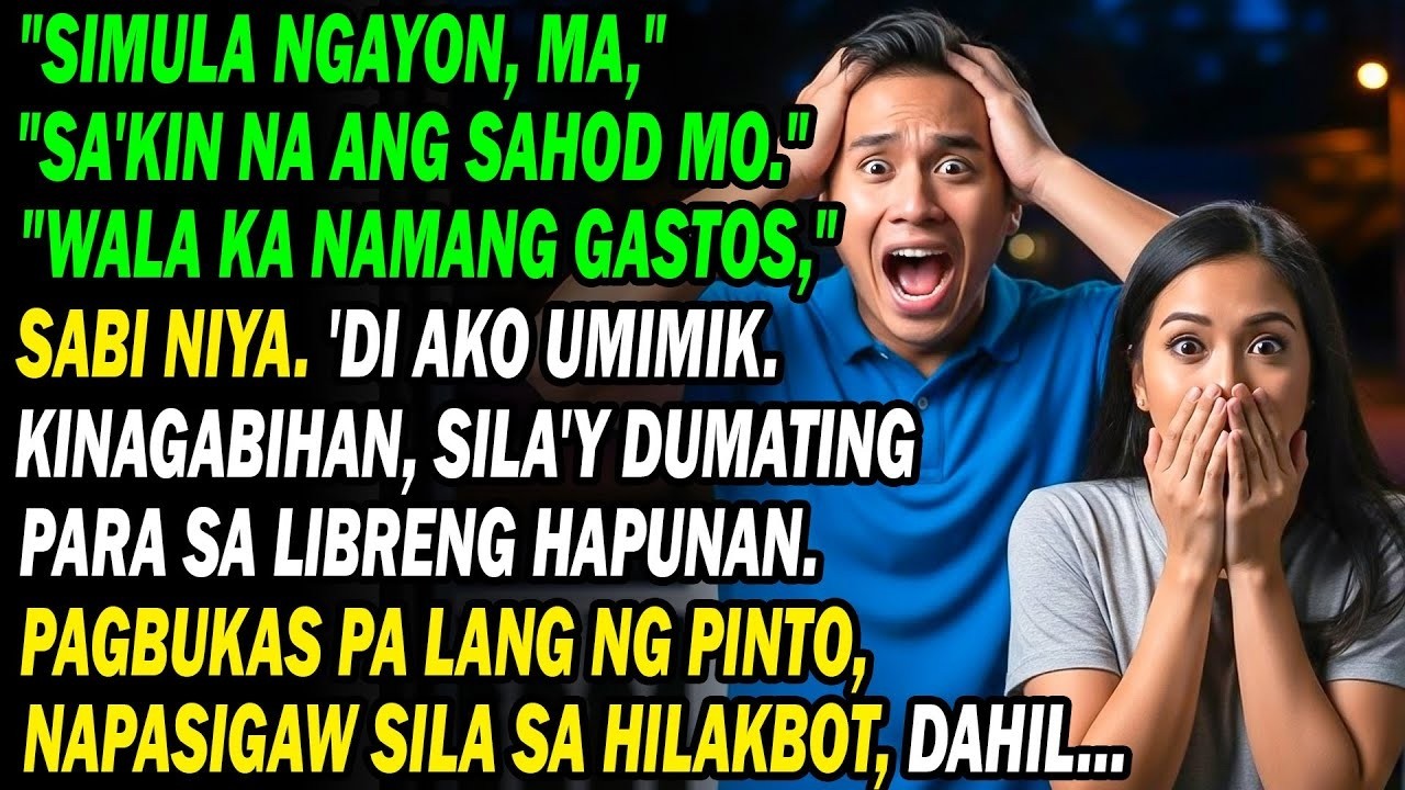 🏠“Lahat Ng Sahod Mo, Sa'kin Na!” Sabi Niya. Pagdating Nila Para Sa Libreng Hapunan, Ang Bahay Ay...