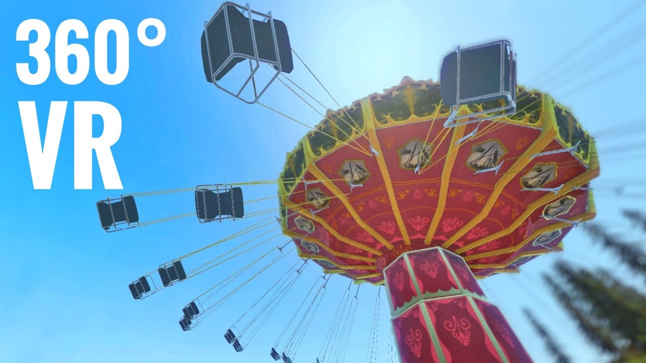 360 VR 4K Flat Ride Carousel Wave Swinger POV Roller Coaster 360° รถไฟเหาะ