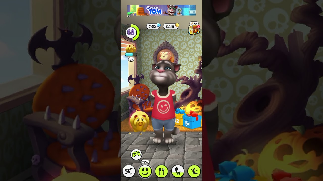 Talking Tom 😺 fun 😊 eating time 🍔🍔 new (IOS) android version..064 Game play 