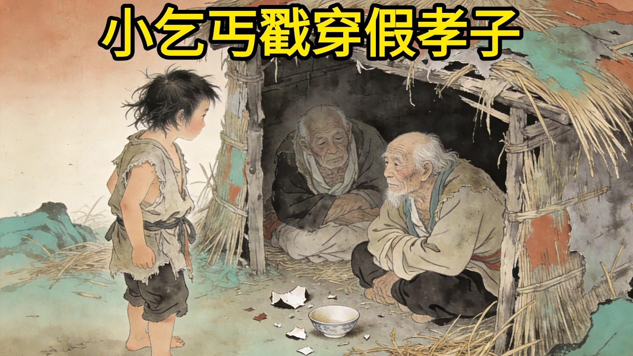 假孝子每月冒領朝廷米糧，卻讓爹娘在破草廬挨餓受凍，8 歲小乞丐當眾戳穿真相，怒懟：禽獸不如！#民間故事 #故事頻道 #感人故事 #情感