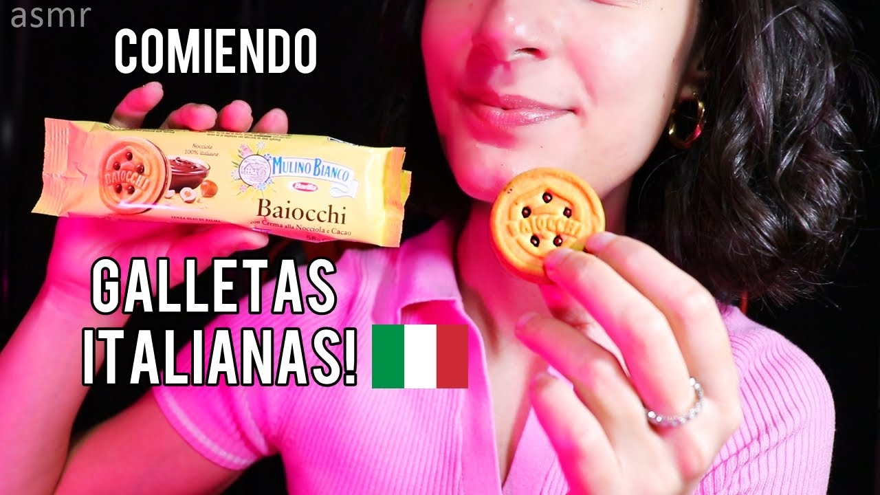 ASMR Español COMIENDO GALLETAS ITALIANAS!♥ (Susurros, eating sounds)