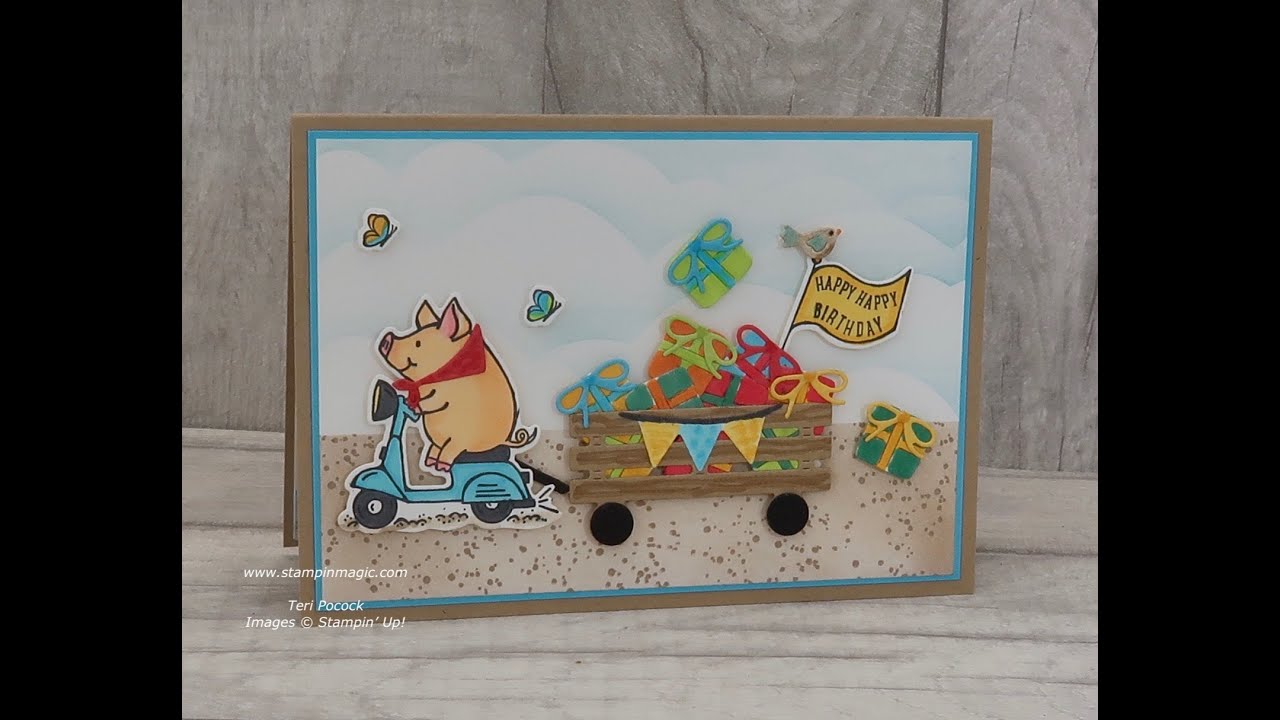 This Birthday Piggy - Scene Card