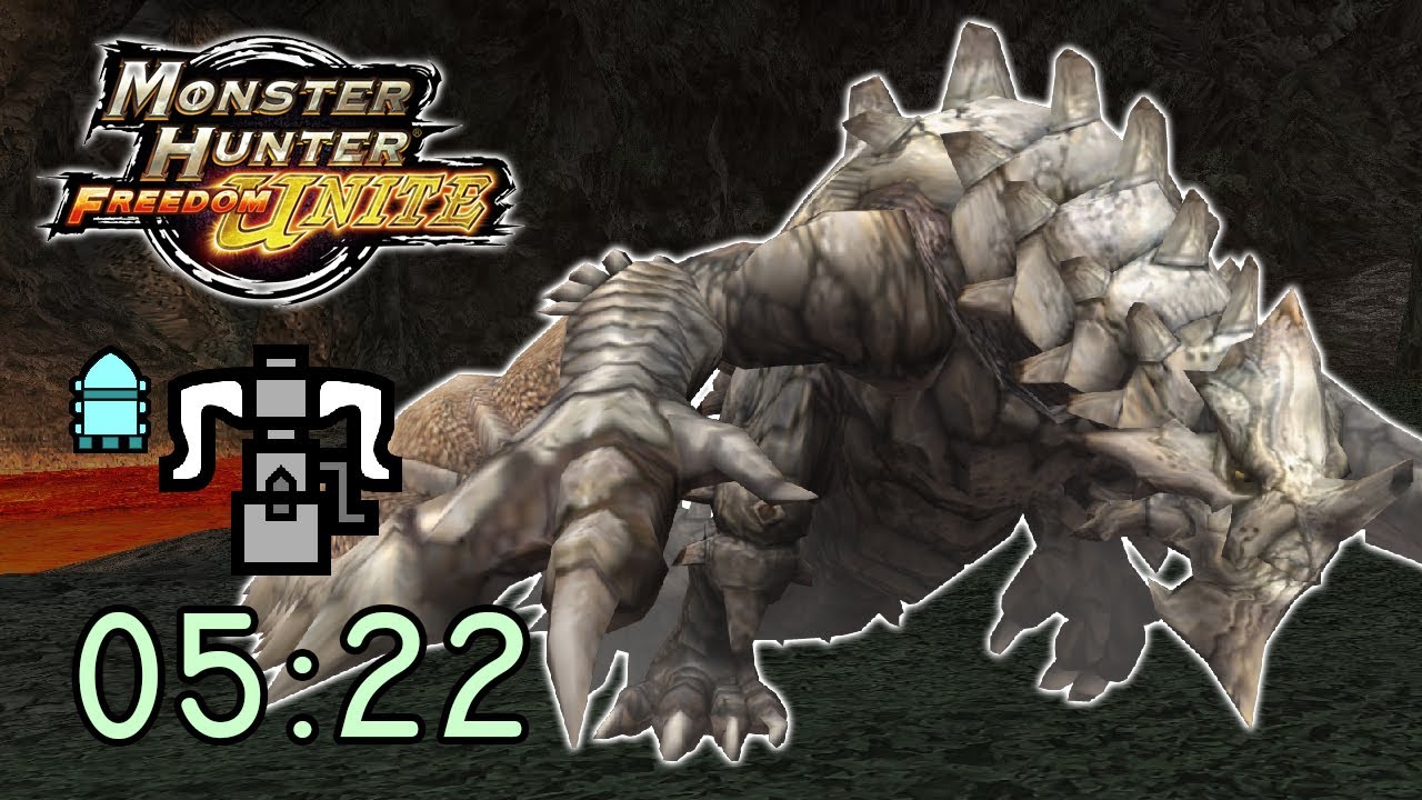 MHFU | Nekoht Gravios vs Water S (Desert Diver) 05:22 Solo [Capture]