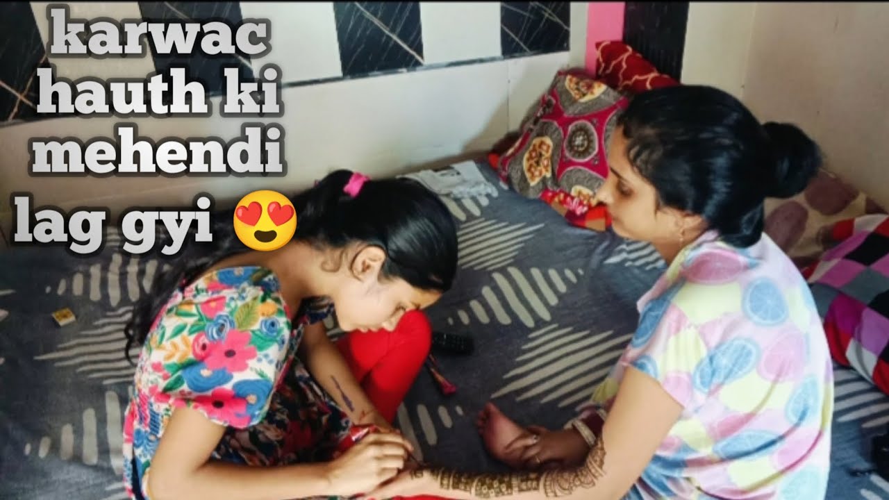 Karwachauth ki mehendi lag gyi 😍