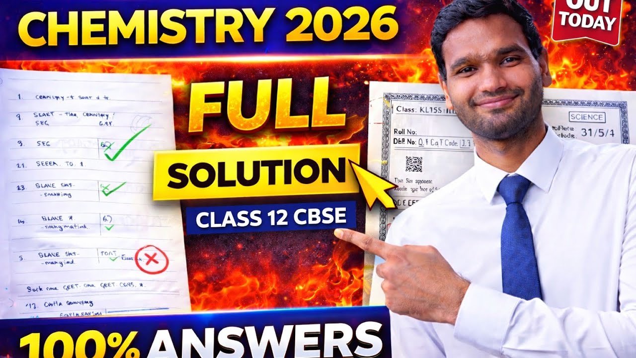 Students Shocked 😳 Class 12 Chemistry 2026 | पूरा Paper Solution (Today)