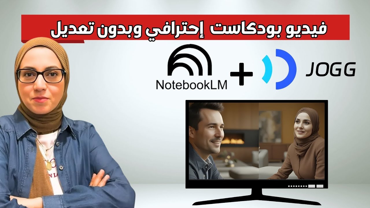 طريقة عمل فيديو بودكاست احترافي بالذكاء الاصطناعي في دقائق مع NotebookLM وJoggAI — بدون أي تعديل!
