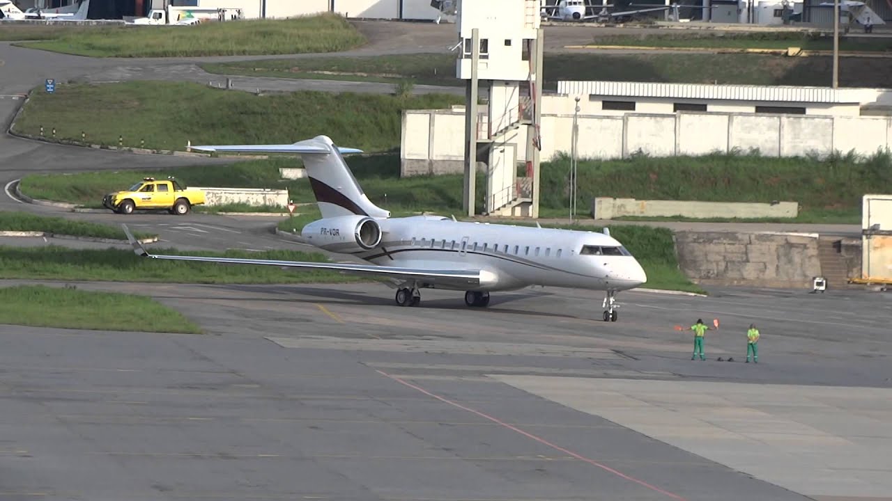 Global Express PR-VDR landing and takeoff at SBBH/PLU