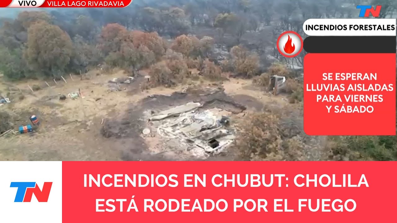 INCENDIOS EN CHUBUT: Cholila está rodeado por el fuego y amenaza a la ciudad de Esquel