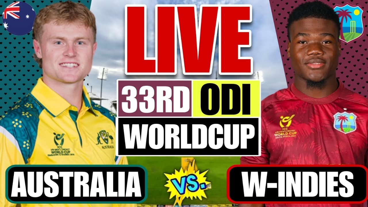 Australia U19 vs West Indies U19, 7th Match, ICC Under 19 World Cup 2026 - Commentary