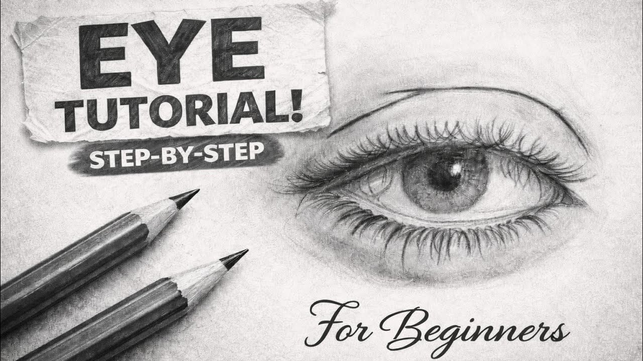How to draw an eye for beginners //eye tutorial easy step buy step//Abhineel Arts//Abhineel_17_verma