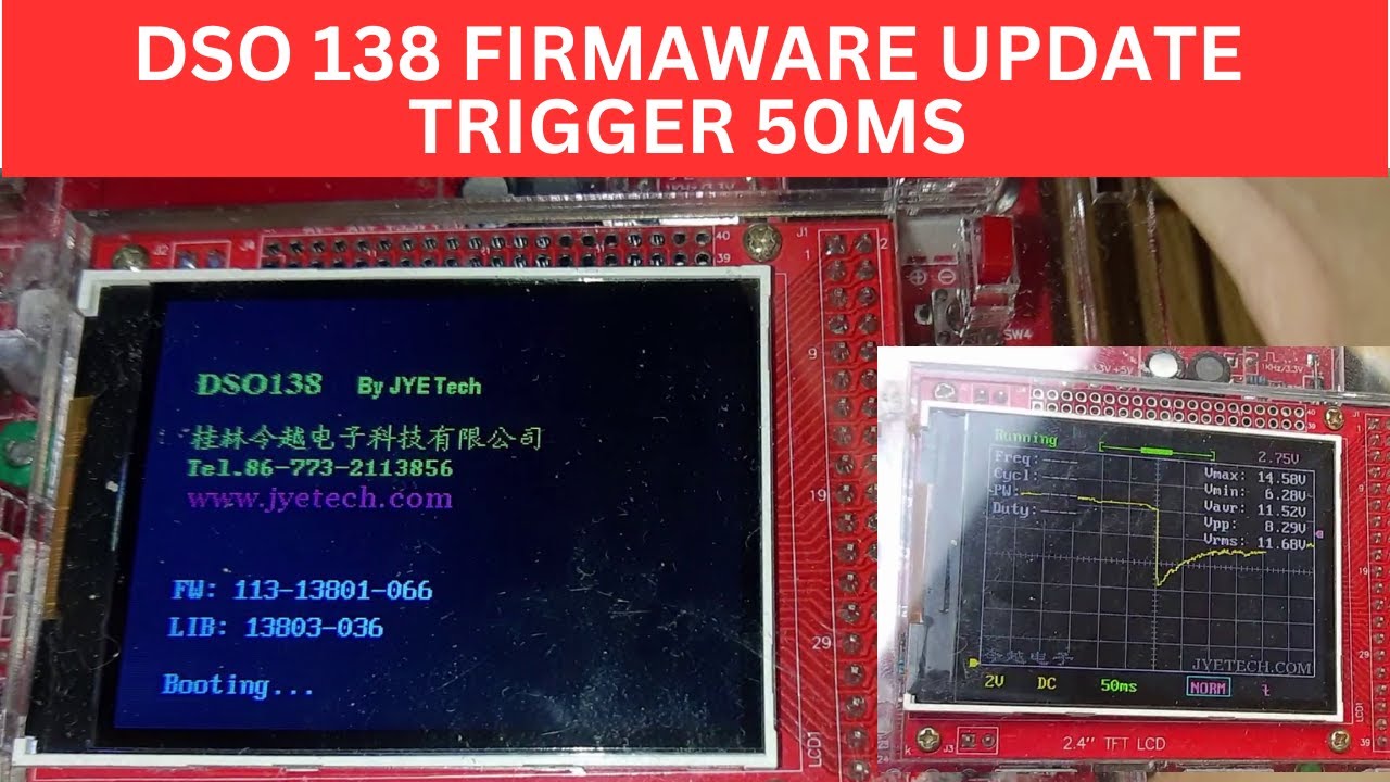 Update firmware DSO138 TO 066 to be able to trigger at 50ms or lower