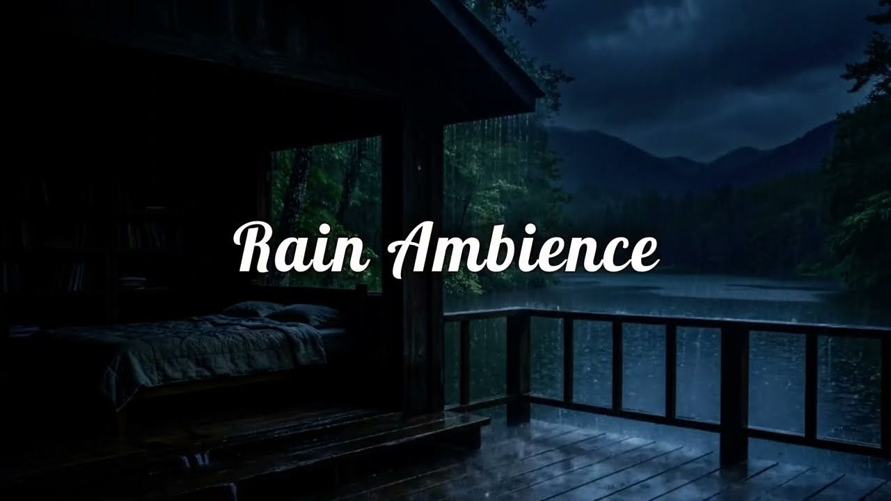 Rain Sounds in Cozy Cabin  Night Forest Rain Ambience for Deep Sleep & Relaxation