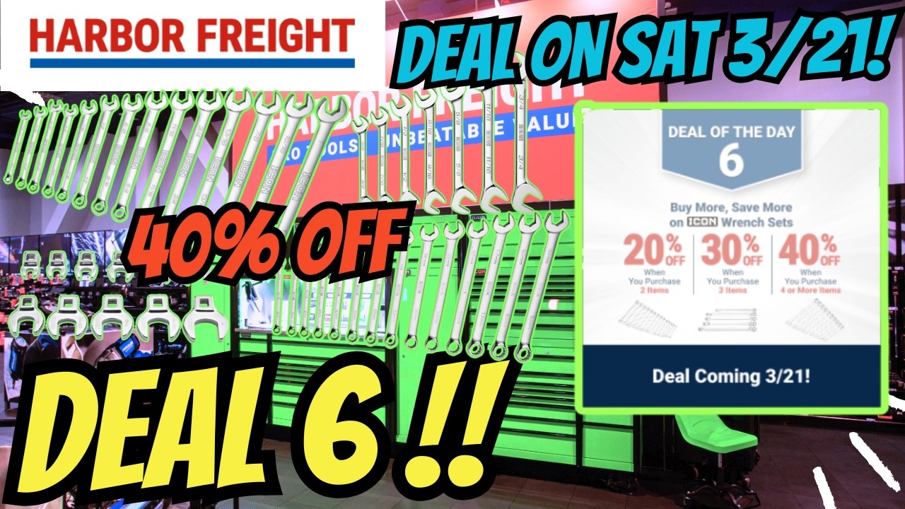 40% OFF ICON WRENCHES! 🛠️ Harbor Freight 10 Days of Deals: DAY 6 is Here!