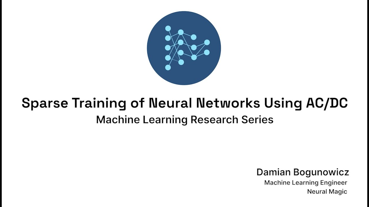Sparse Training of Neural Networks Using AC/DC