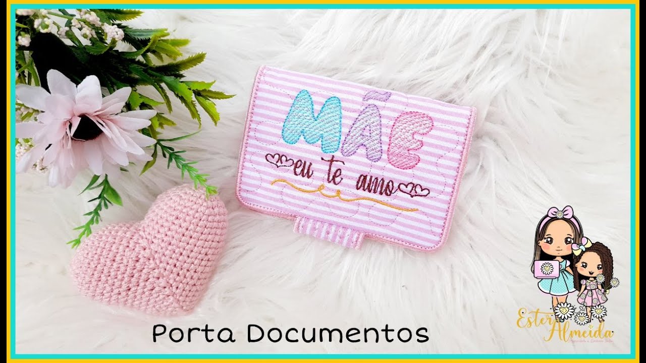 Porta Documentos 100% feito na Bordadeira (ITH)