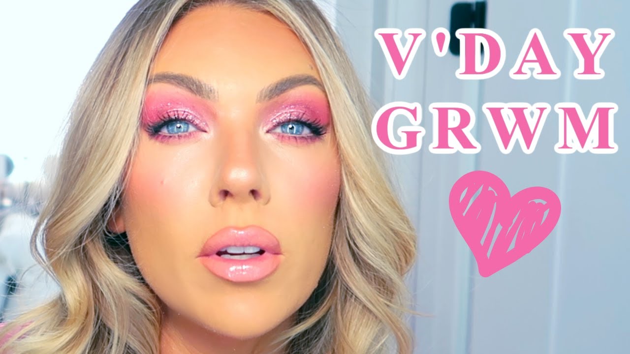 V'Day PINK Makeup & Hair GRWM | Essence Keep Me Covered Foundation & Colourpop Flirty Talk!
