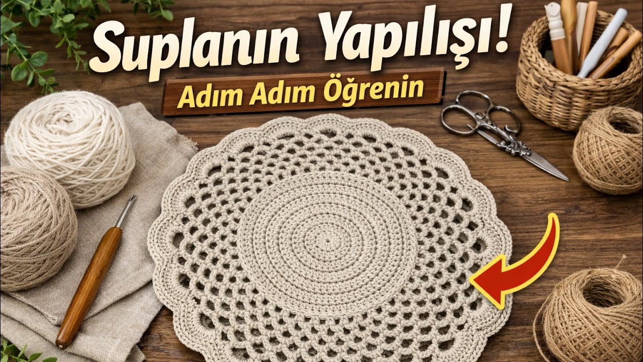 Crochet Placemat Tutorial | Easy & Elegant Macrame Rope Placemat
