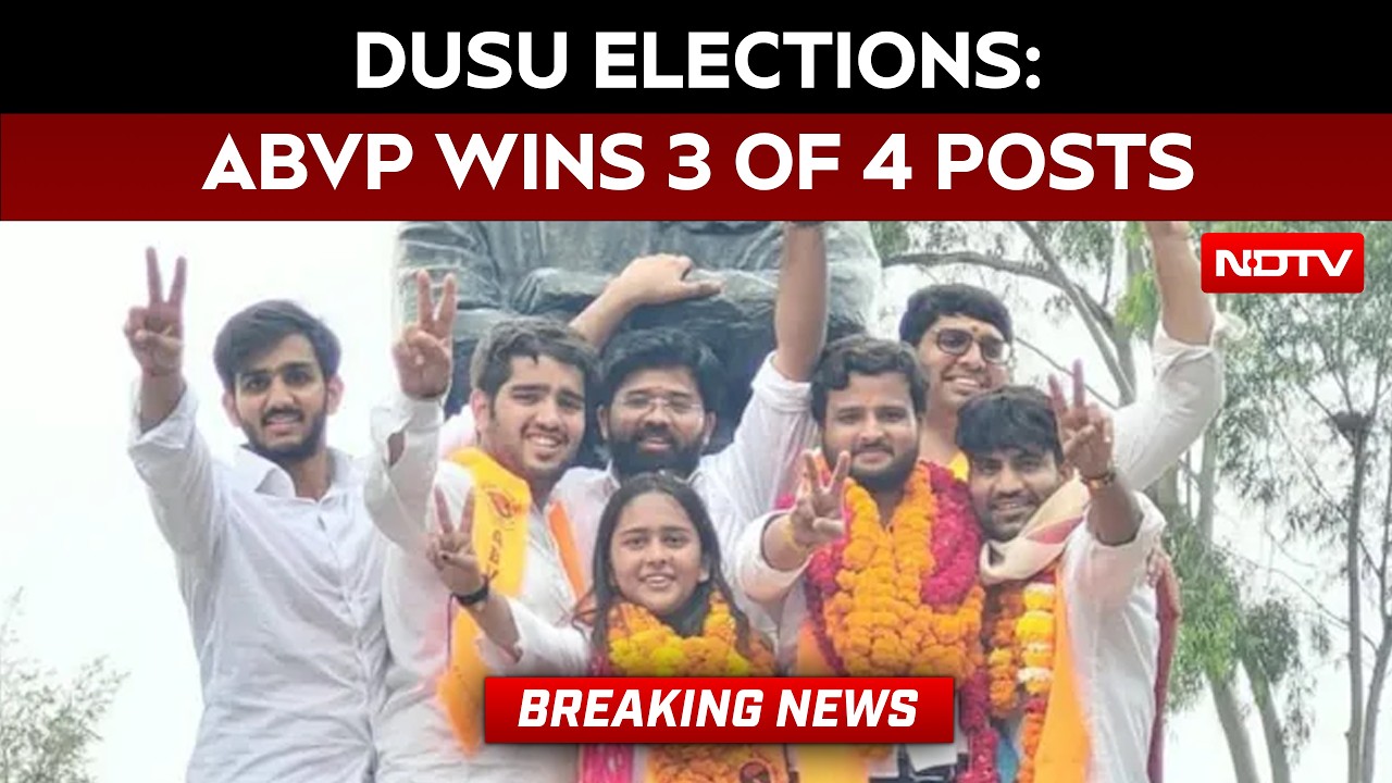 Delhi University Election Results 2026: ABVP Wins 3 Of 4 Delhi University Posts
