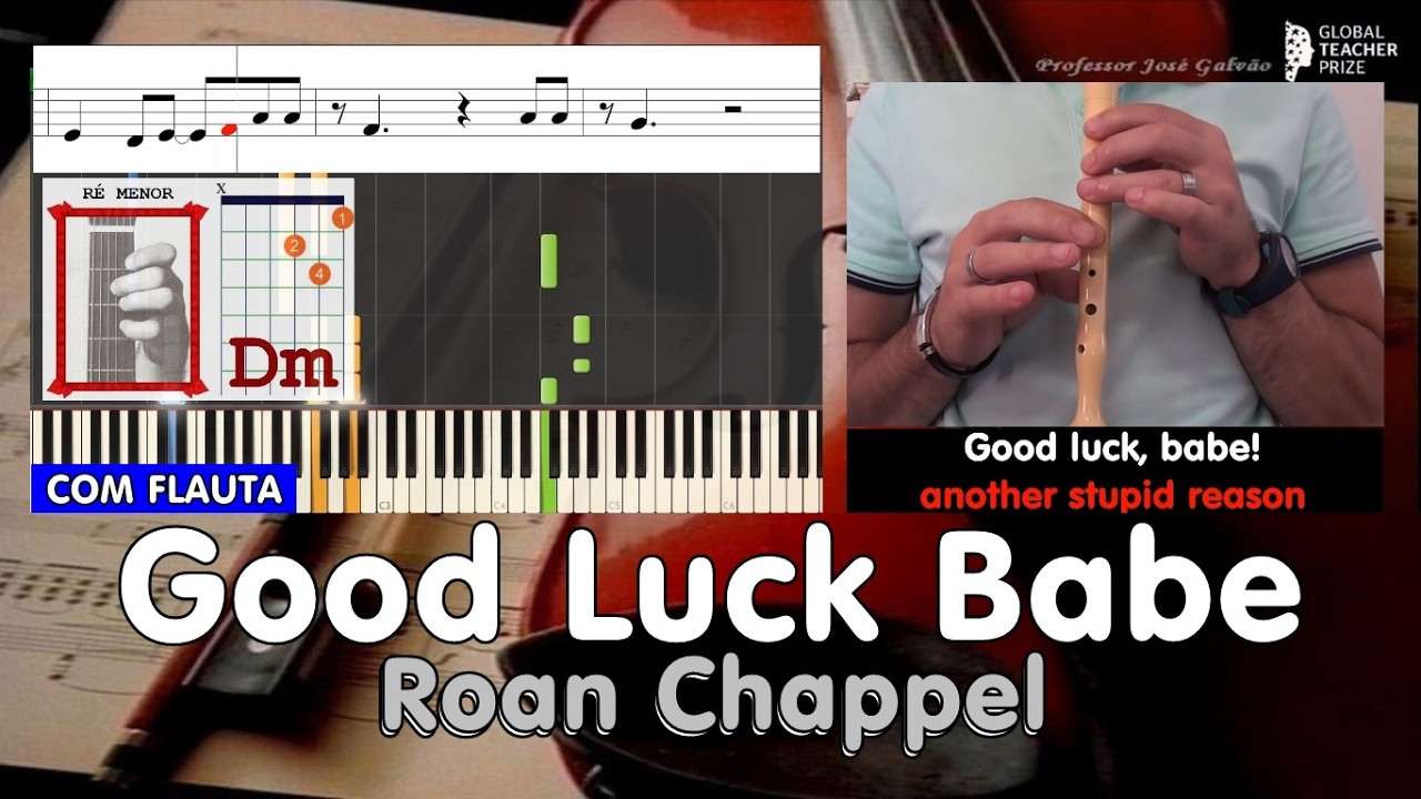 Good Luck Chappel Roan Lyrics Tutorial Notas Flauta Cifra Guitar Acordes Piano Educação Musical CF
