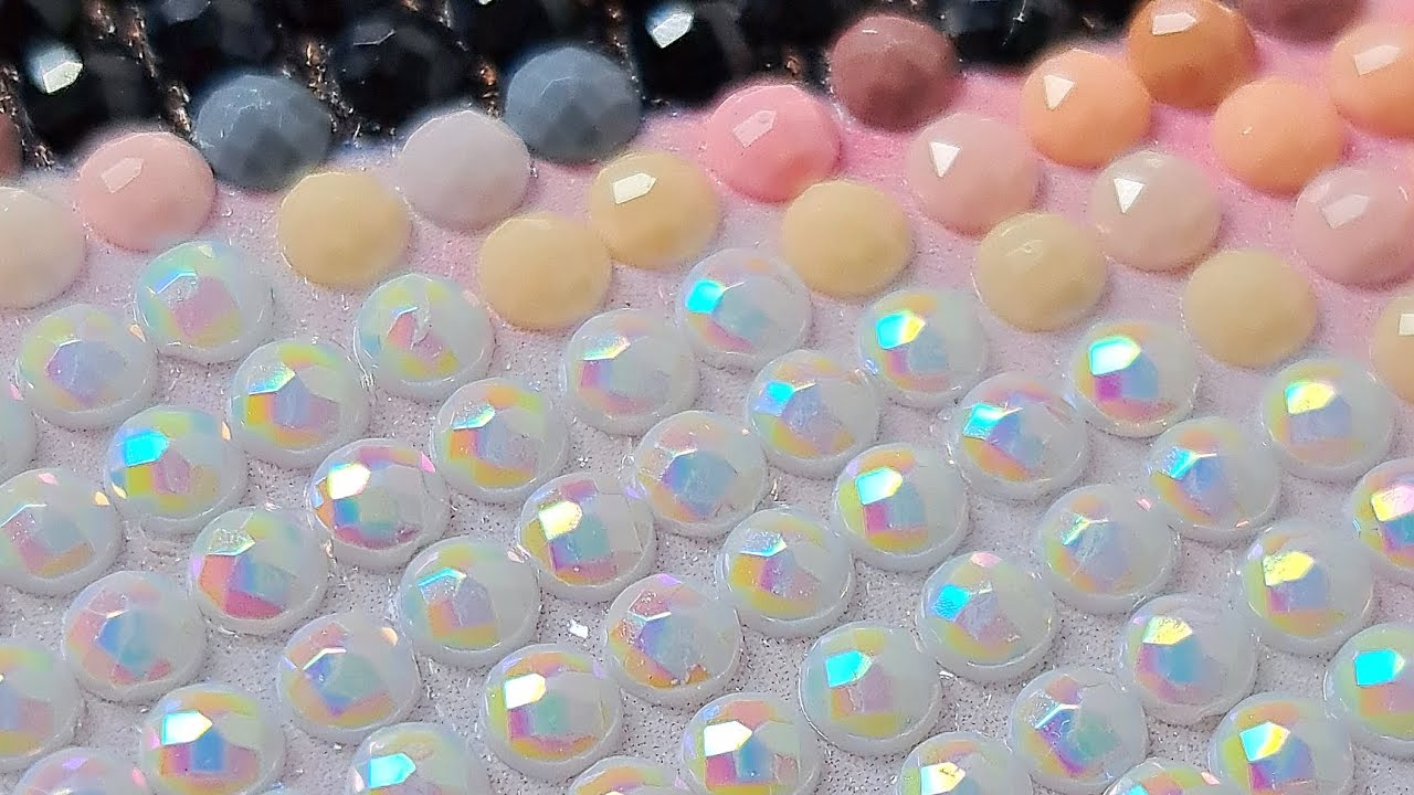 Relaxing & Satisfying ASMR Diamond Painting Round Drills - No Talking - Real Time