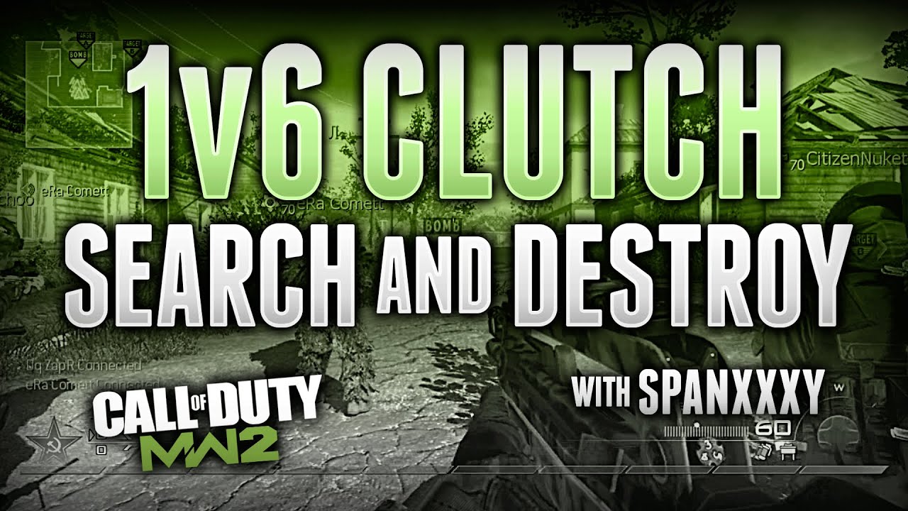 MW2 : SnD 1v6 Clutch & Ace on Quarry (Modern Warfare 2 Search and Destroy Gameplay)