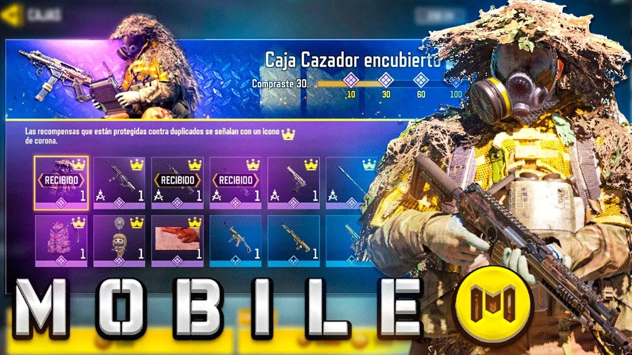 NUEVA CAJA CAZADOR ENCUBIERTO CON GOLEM Y AK117 COD MOBILE