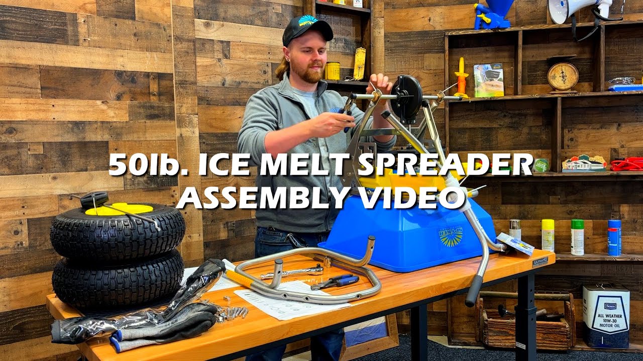 Assembly Video | Spyker 50 lb. Ice Melt Spreader with Variable Deflector | SPY50L-2S