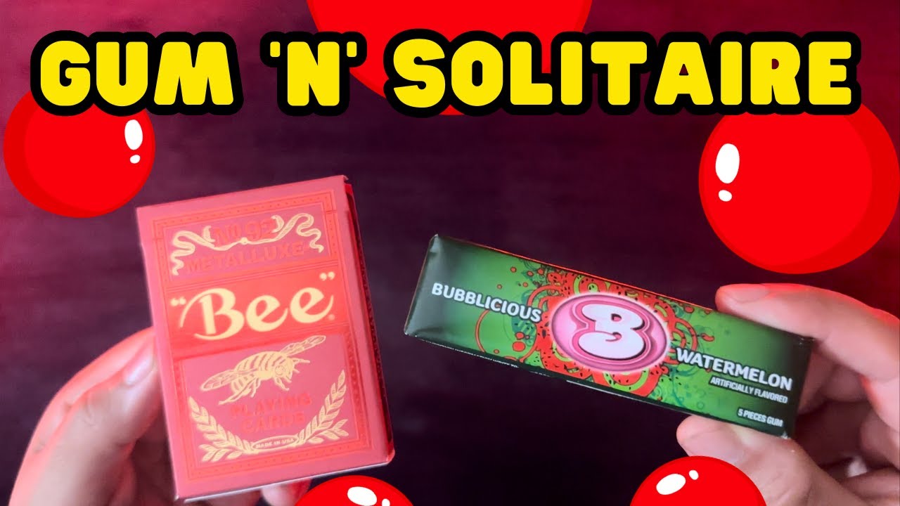 ASMR Gum Chewing Mouth Sounds 'n' (Some) Soft Spoken Whispers ~ Bubblicious Solitaire #403