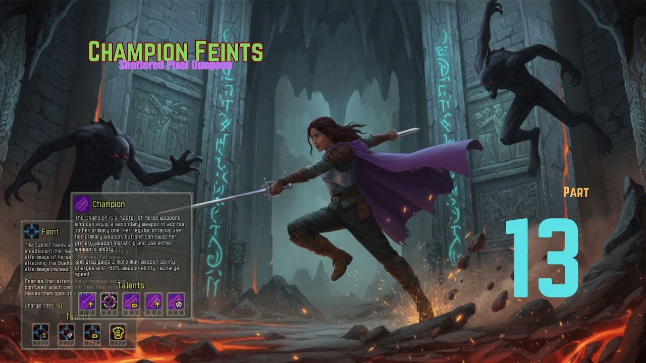 Shattered Pixel Dungeon Duelist Champion Feints True Ending Gameplay SFX (Part 13)