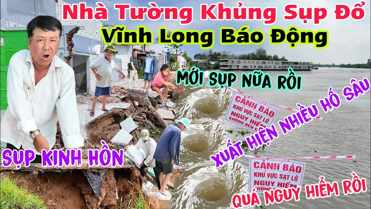 Báo Động Vĩnh Long 8 Căn Nhà Tường khủng Sắp Biến Mất ngay lúc này tính m.ạng nhiều người bị đe doạ