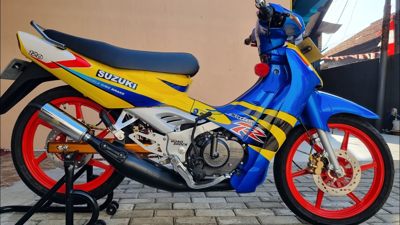 suzuki satria 2tak / satria lumba 2002 / satria kotak biru kuning, part.2
