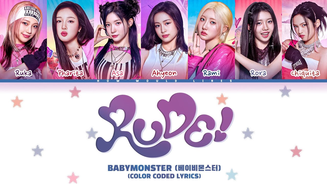 [AI COVER] How would BABYMONSTER sing 'RUDE' by Hearts2hearts (Color Coded Lyrics)