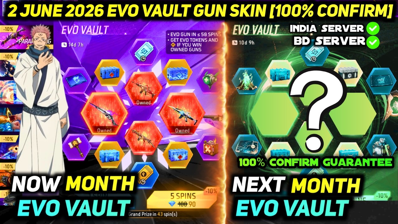 100% *CONFIRM* NEXT EVO VAULT FREE FIRE JUNE MONTH 2026 | NEW EVO GUN SKIN FF 2 JUNE EVENT