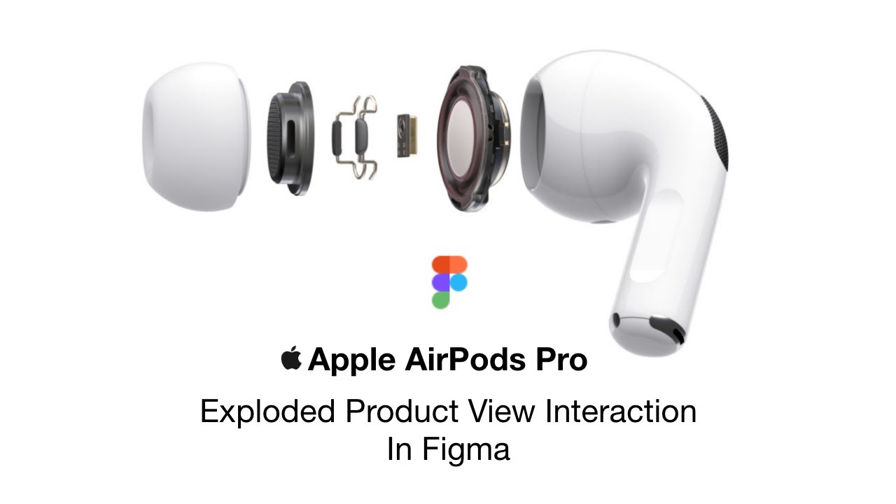 Apple AirPods Pro Exploded Product View Design in Figma | UX | Screen Transition | Interaction | UI