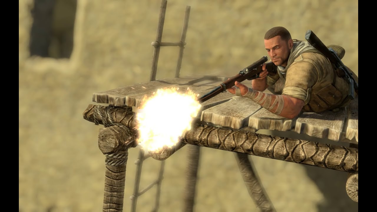 Sniper Elite 3 - Chap 5 Siwa Oasis: Observe & Tag Correct Officer Then Assassinate, 