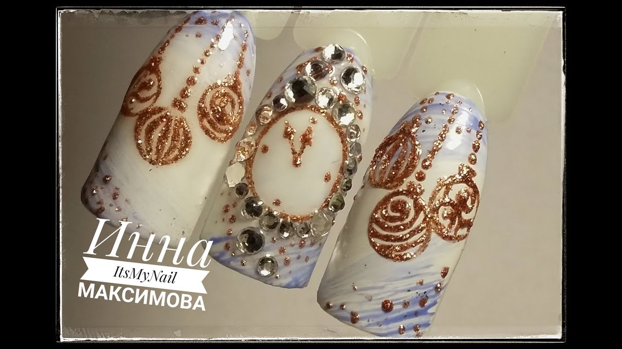 ❄ НОВОГОДНИЕ часы на ногтях ❄ НОВОГОДНИЙ дизайн ❄ Дизайн ногтей гель лаком ❄